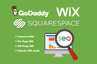 do onpage SEO of godaddy, wix, squarespace as an expert