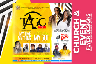 design a world class church flyer or event flyer