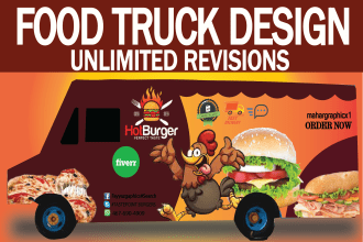 make professional food truck wrap design in 24 hours