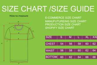 design size chart for your brand