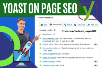 do on page optimization with yoast SEO and add schema markup