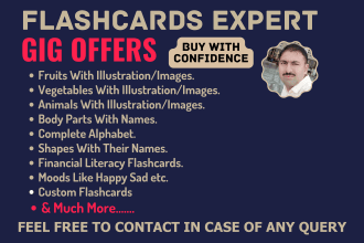 design any type of flashcards