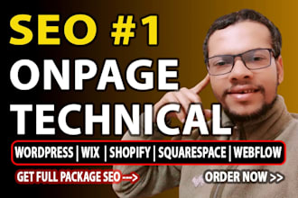 do website onpage SEO technical optimization wordpress shopify squarespace wix