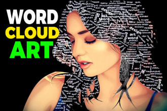 do typography t shirt design or word cloud art