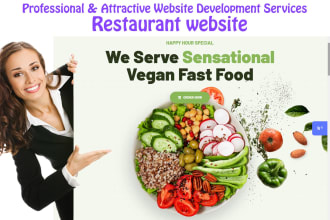 design restaurant website with online order system