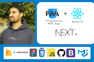 develop modern web apps and pwa with react js next js