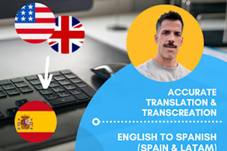 translate and culturally adapt content, english to spanish