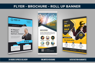 design business flyer brochure roll up banner