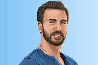 draw cartoon vector portrait from your photo
