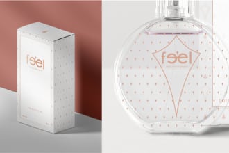 create packaging design for perfume, cosmetics, jewelry