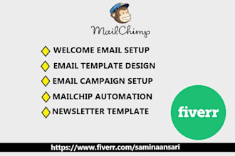 setup mailchimp integration and design templates