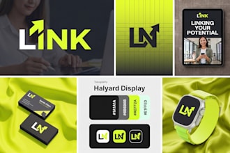 design professional minimalist business logo with mock ups