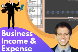 provide my business income and expense template in excel