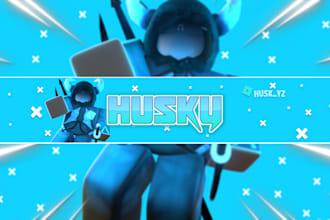 make a high quality roblox youtube banner and profile pic