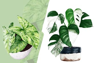 create scribble art for any plants