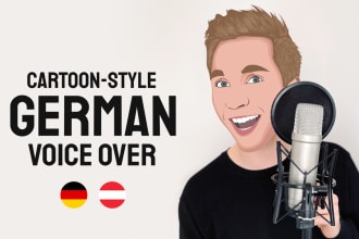 do a german cartoon comic voice over deutscher sprecher