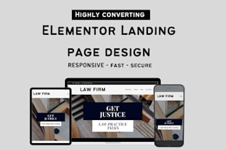 create stunning elementor landing page