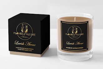 design editable candle label