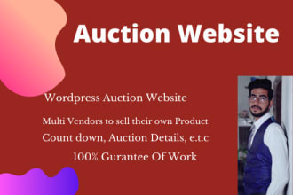 develop an auction website