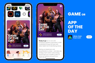 design app or game of the day cards for app store