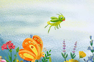 make cute animal character illustration