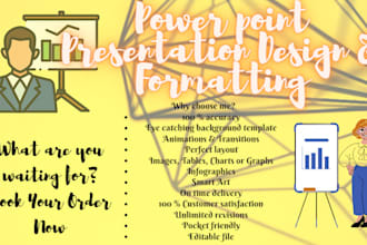 recreate edit redesign and format power point presentation