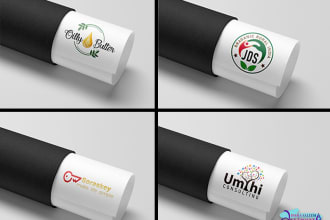 professional  minimalist, vintage, 3d logo with stationary