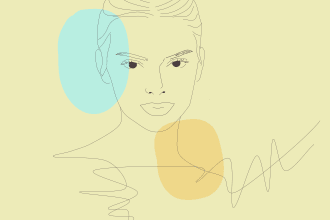 draw a line art of any person and objects