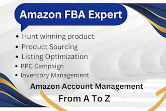 be your amazon fba consultant, expert amazon va