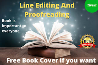 provide proofreading and editing, book editing