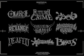 create typeface logo design streetwear for your brand