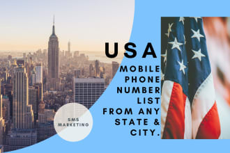 provide active and update USA mobile phone number list