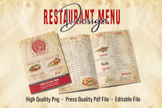 do modern restaurant menu design