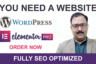 create or customize wordpress website with elementor