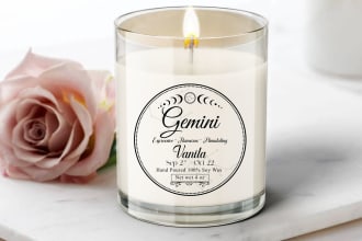 do candle label and product label design with in 24 hrs