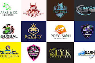 design logistics dispatching transportation automotive logo