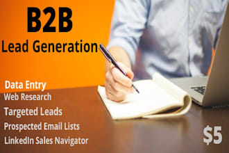 do b2b lead generation and web research