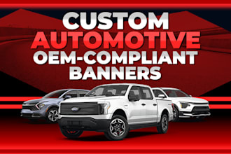 design custom automotive dealer oem compliant banners marketing materials