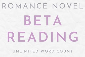 beta read your romance book