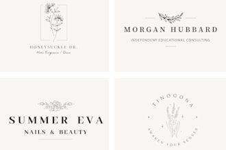 design custom hand drawn botanical logo