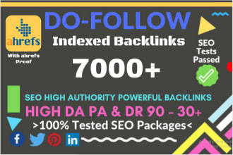 do 7000 indexed high da pa quality off page backlinks