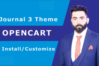 install or customize opencart journal theme for you
