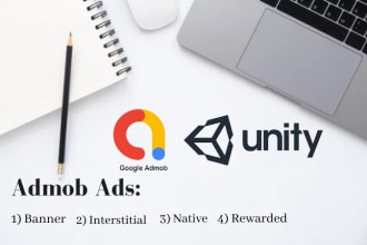professionally integrate admob ads,unity ads,chartboost ads many more