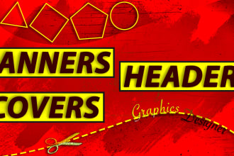 design outstanding banners, website header, covers
