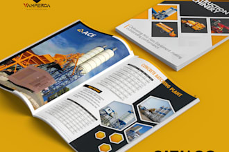 design professional magazine, catalog, and company profile