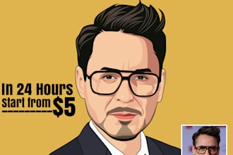 create a unique big head cartoon vector of you