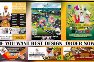 design professional flyer for your business same day