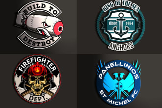 design emblem badge sticker  sports and skull logo