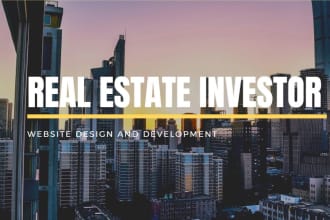 create real estate investor website or real estate website