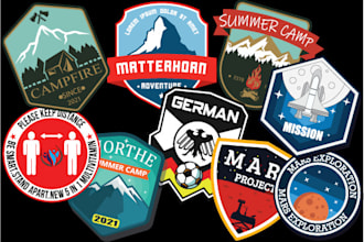 design logo, patch, badge, sticker or any graphic design task